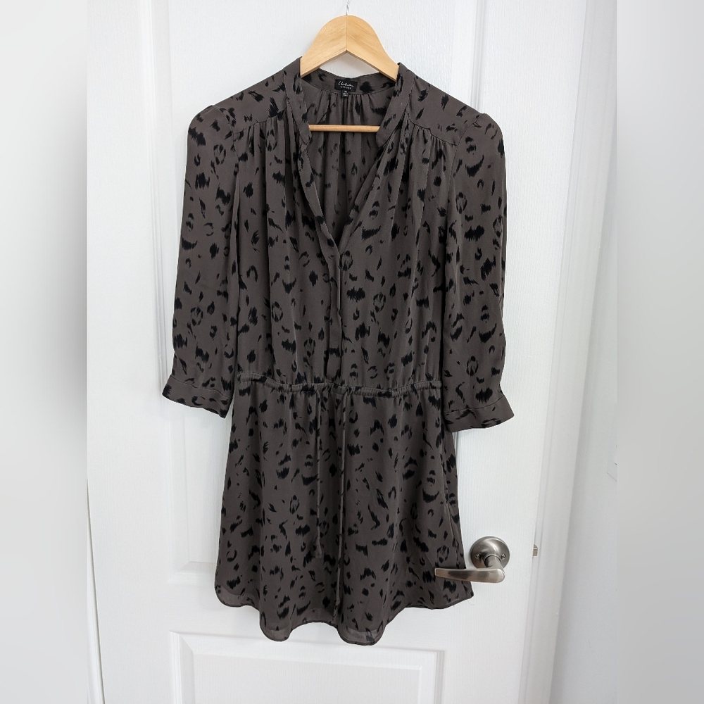 Aritzia Babaton Bennett Silk Mini Shirt Dress - Size XS